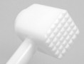 Martelo Batedor Amaciador Carne Polietileno Branco 4x7x30cm